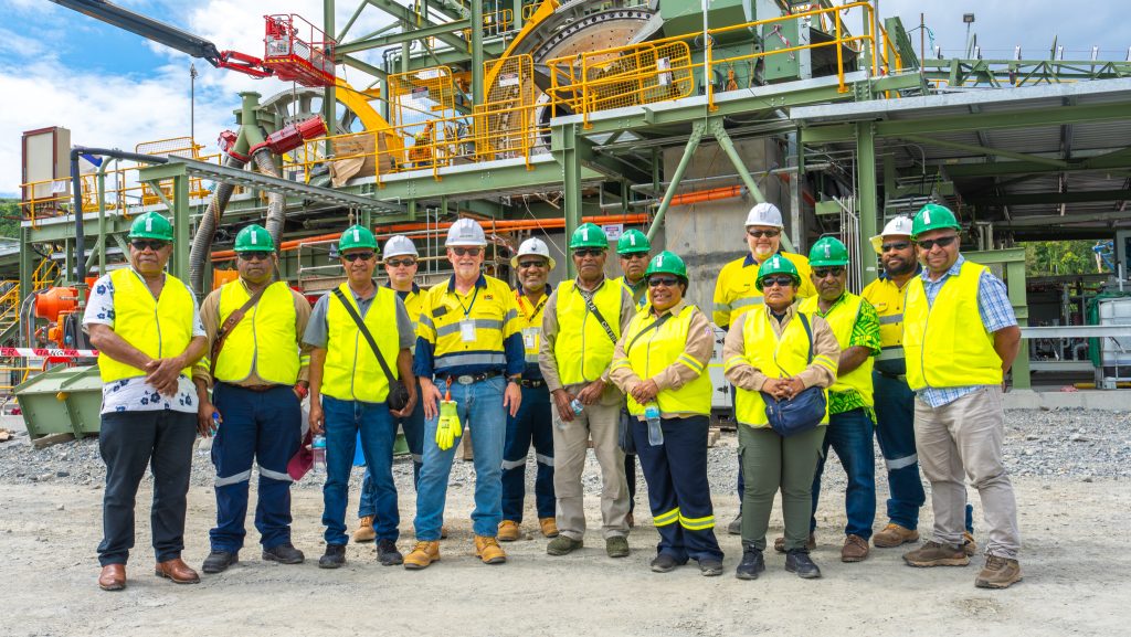 CEPA Environment Council Members and staff with K92 CEO and staff at the site of the new process plant.