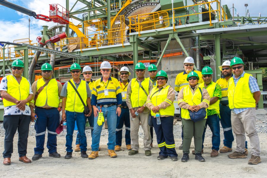 CEPA Environment Council Members and staff with K92 CEO and staff at the site of the new process plant.