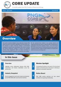 CORE Update March–April 2026, Issue 03-26 cover, featuring industry and government representatives